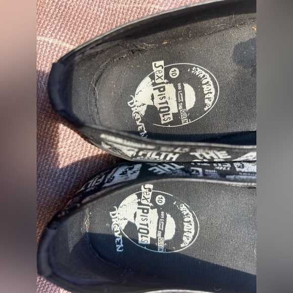 SEX PISTOLS FILTH & FURY 10 punk flat shoes DRAVEN rare concert gig unisex - Picture 5 of 5